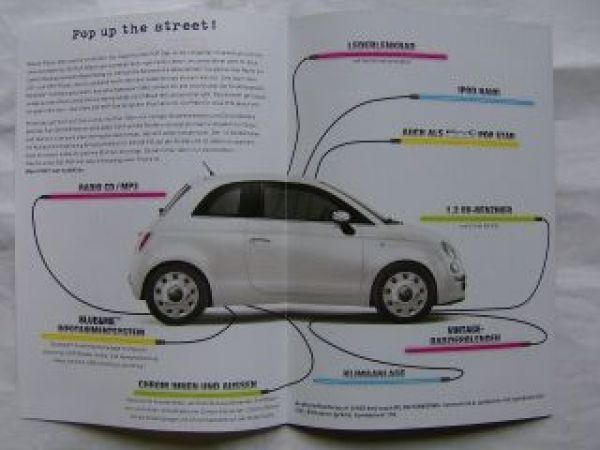Fiat 500 Pop Star, Fiat 500 Rock Star Sonderprospekt