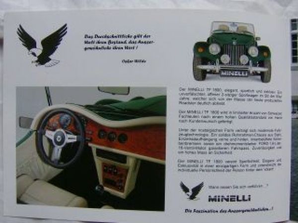 Minelli TF 1800-MK I Prospektmappe Januar 1998 NEU