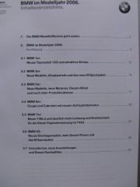 BMW Modelljahr 2006 130i E87,E90,X3,E66,E60