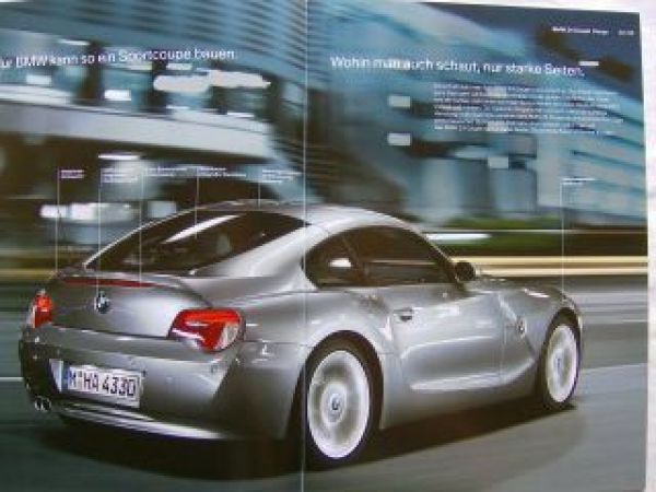 BMW Z4 Coupè E86 Argumenter Februar 2006 NEU