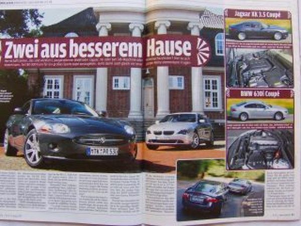 Auto Bild 34/2007 BMW 630i Coupè E63,Jaguar XK 3.5 Coupè