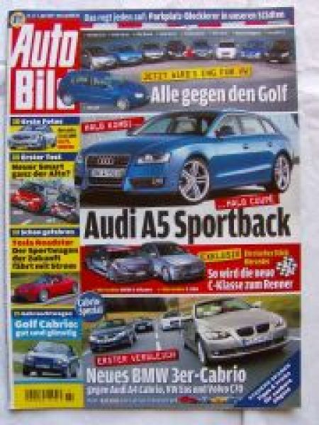Auto Bild 14/2007 smart Fortwo, C70,Eos,A4 Cabrio,Tesla Roadster
