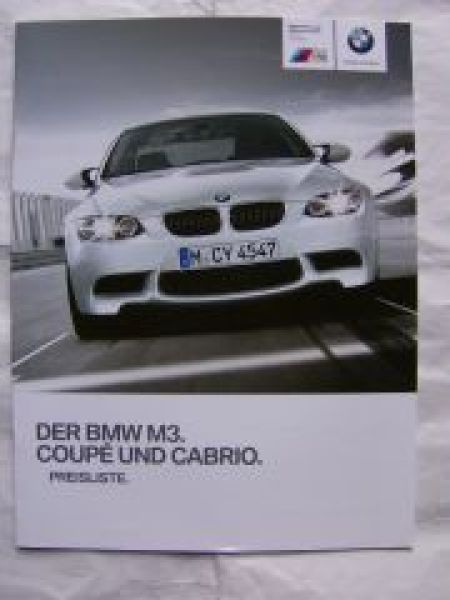 M3 Coupè E92 +Cabriolet E93 Juli 2012 NEU