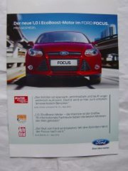 Ford Pressespiegel Focus 1,0l EocBoost-Motor 2012