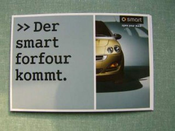 Smart Der forfour kommt 2003 Prospekt Vorstellung