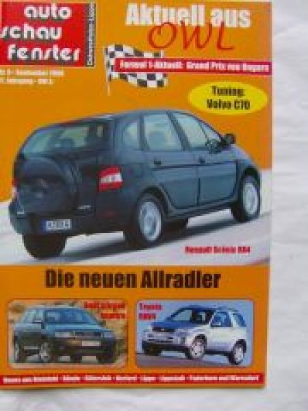 auto schau fenster 9/2000 Audi allroad quattro,RAV4,Scènic RX4