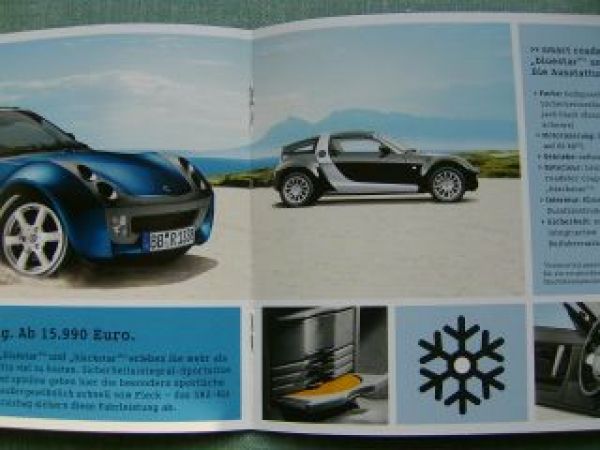 Smart roadster Sondermodelle Prospekt Rarität