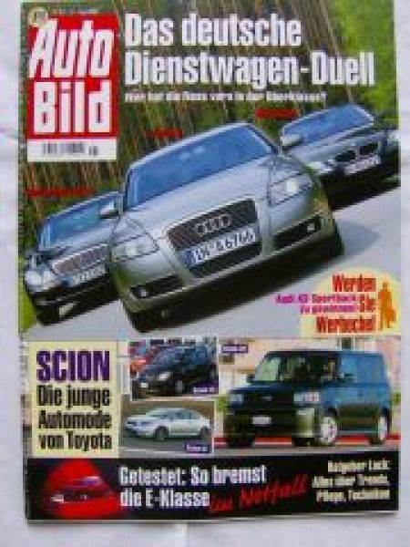 Auto Bild 21/2004 Audi A6 vs. E240 W211 vs. BMW 520i E60,Scion x