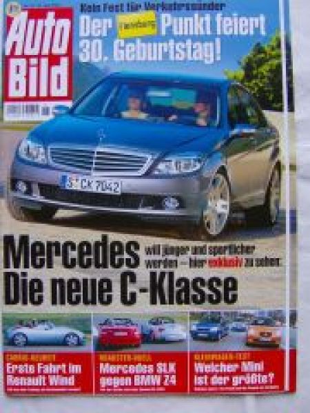 Auto Bild 18/2004 BR204, BMW Z4 22i E85 vs. SLK 200 R171,