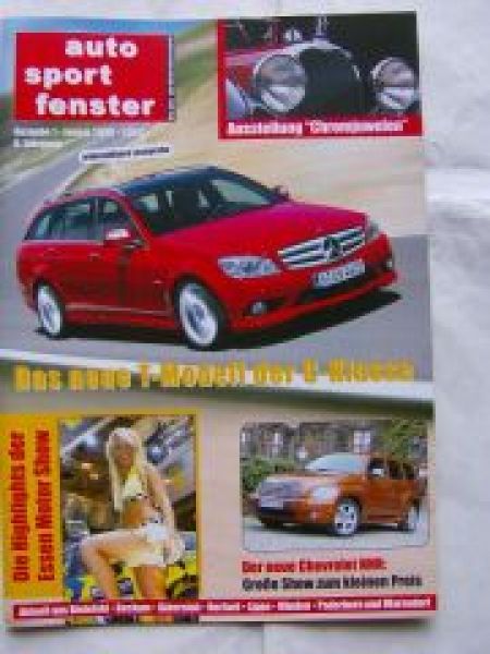 Auto Sport Fenster 1/2008 Chevrolet HHR, C-Klasse T BR204,Fiat C