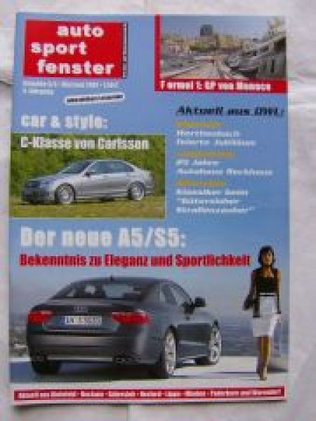 Auto Sport Fenster 5/6 2007 Carlsson BR204, Audi A5/S5,BMW M5 To