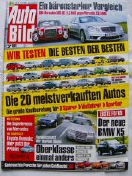 Auto Bild 24/2006 X5 E70,Porsche 924,911,993,300C,C6,S-Type,