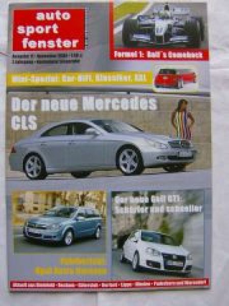 auto sport fenster 11/2004 CLS BR218,Mini-Spezial,Astra Caravan,