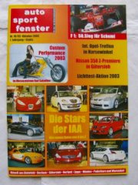 auto sport fenster 10/2003 Custom Performance 2003,IAA