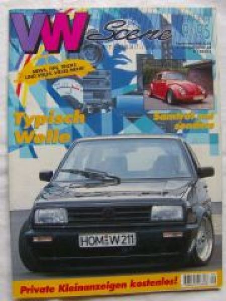 VW Scene 9/1995 Golf I, V WKäfer, T3 Doka RSL motorsport