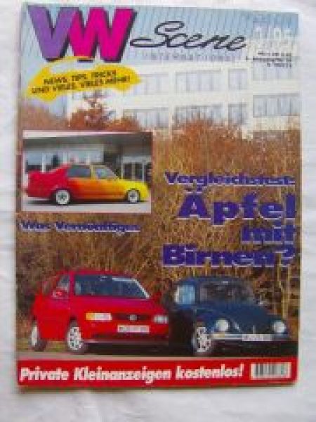 VW Scene 3/1995 VW Jetta I, Polo 6N,VW Käfer,Corrado,charmonix