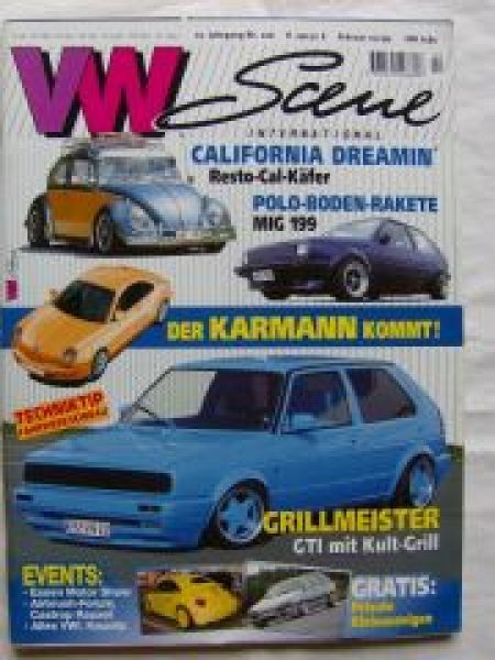 VW Scene 2/1999 Käfer Typ1,Karmann Coupè,1303, Cabrioo,2F