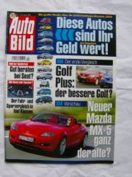 Auto Bild 4/2005 Mazda MX-5,Smart Fortwo,Mini Cooper R50,