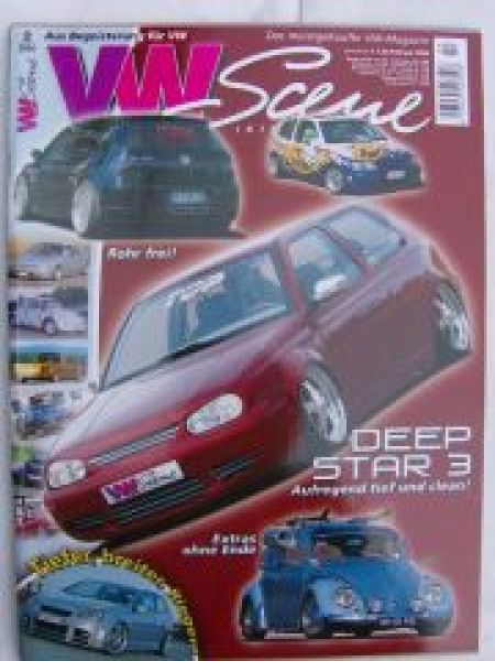 VW Scene 2/2004 67er Karmann Ghia Cabrio,Golf R32,97er Polo,Bora