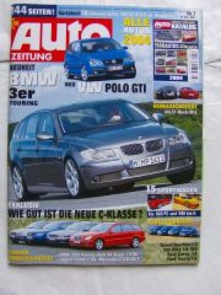 Auto Zeitung 7/2004 Alfa Romeo GT vs. Mazda RX-8,318d Touring E4