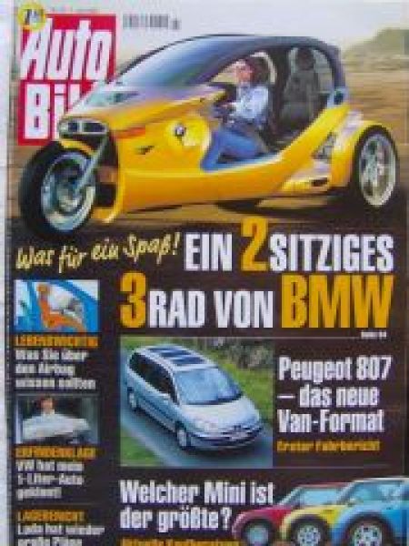 Auto Bild 23/2002 Mini R50 Kaufberatung, Peugeot 807,330Ci Coupè