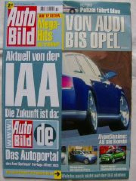 Auto Bild 37/2001 Opel Frogster,Nissan mm.e, Smart Tridion4,