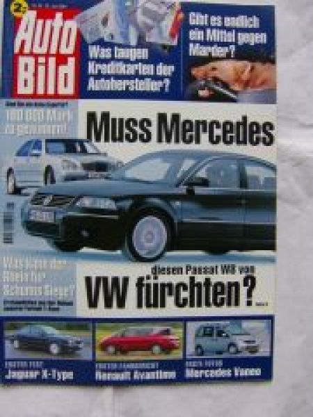 Auto Bild 25/2001 Renault Avantime, Jaguar X-Type 3.0V6 ,Vaneo,P