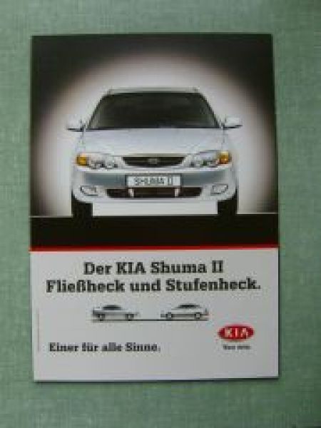 Kia Shuma2 Fließheck & Stufenheck 2001 Prospekt NEU