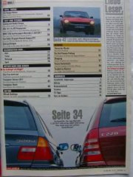 Auto Bild 13/2001 BMW 320d Touring E46 vs. C220 CDI T W203
