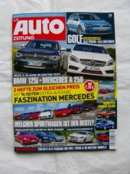 Auto Zeitung 20/2012 Golf,BMW 125i,A250,Nissan GT-R,XKR-S