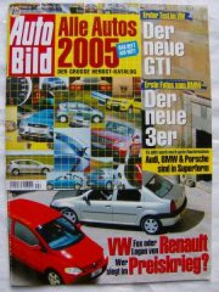 Auto Bild 44/2004 VW Fox vs. Dacia Logan,BMW 320Cd Cabrio E46