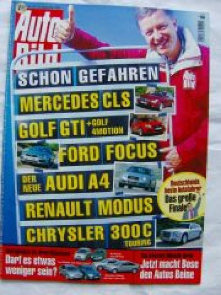 Auto Bild 37/2004 CLS BR219,Chrysler 300C Touring,Focus,A4,Modus