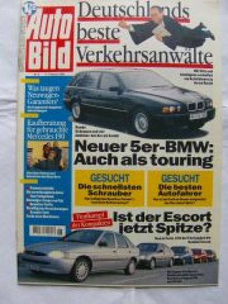 Auto Bild 6/1995 Ford Escort,Civic,Astra,306,Golf,E39