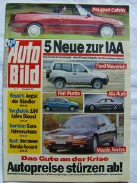 Auto Bild 35/1993 Honda Accord,Mazda Xedos,Saab 9000CS 2.3