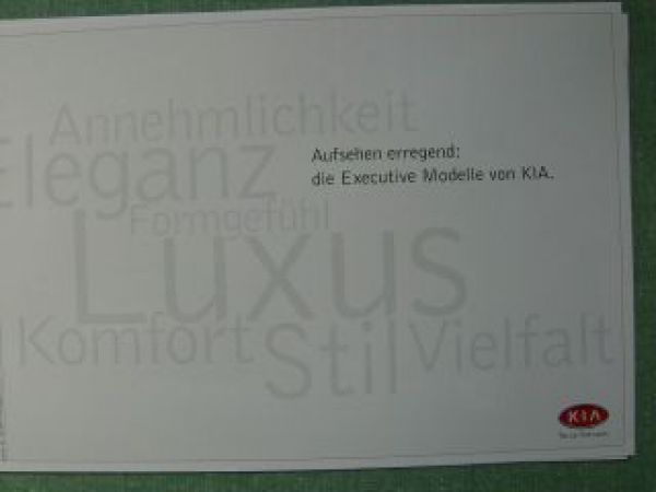 Kia Executive Modelle 2004 Prospekt +Preisliste