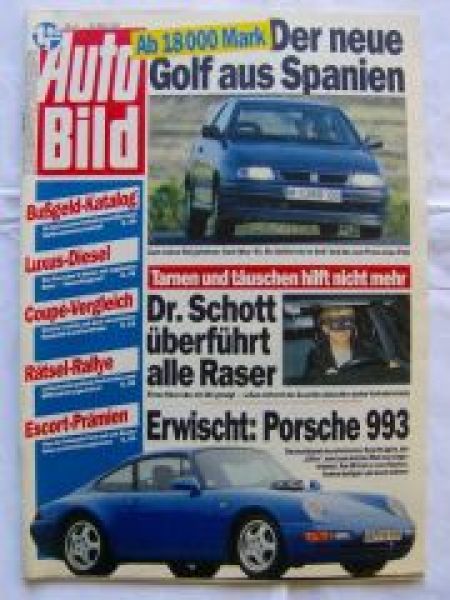 Auto Bild 13/1993 Porsche 911 (993),Mazda MX-6,Ford Probe