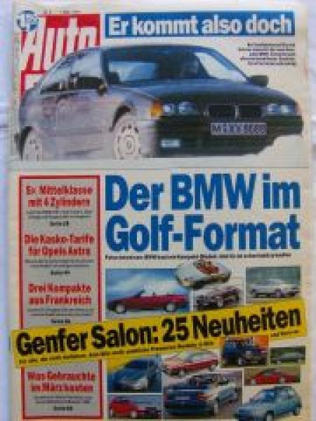 Auto Bild 9/1993 BMW 518i E34,Audi 100 2.0E TypC4