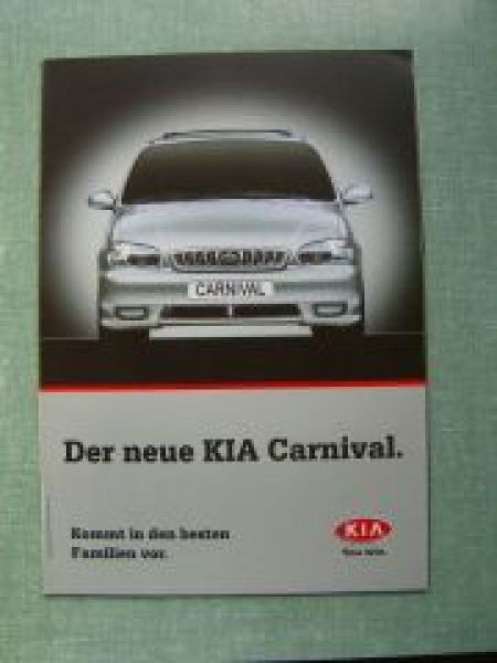 Kia Carnival Prospekt 3/2001 +Preisliste