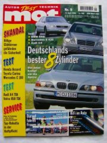 mot 9/1996 BMW 540i E39 vs. E420 W210 vs. Audi A8