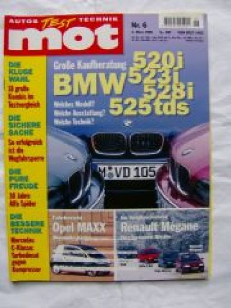 mot 6/1996 BMW 5er E39 Kaufberatung,Opel MAXX