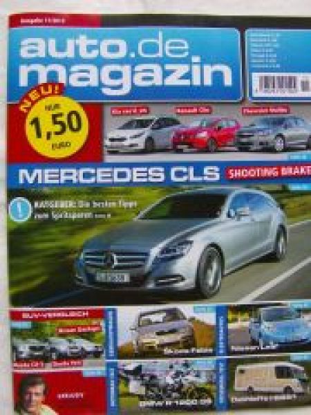 auto.de magazin 11/2012 Malibu,cee`d_sw,CLS Shooting Brake