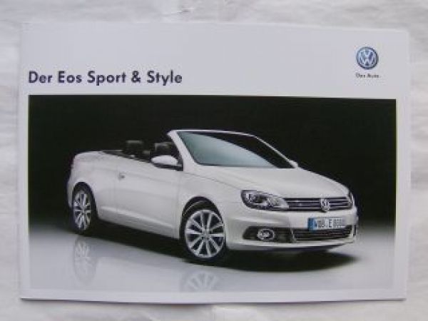 VW Eos Sport & Style Prospekt Mai 2012 NEU