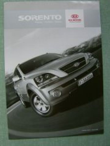 Kia Sorento Prospekt 9/2005 +Preisliste NEU
