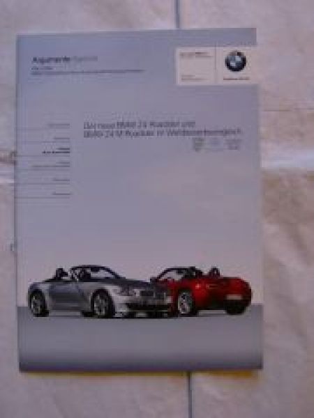 BMW Argumente Spezial Z4 Roaster E85 +M Roadster