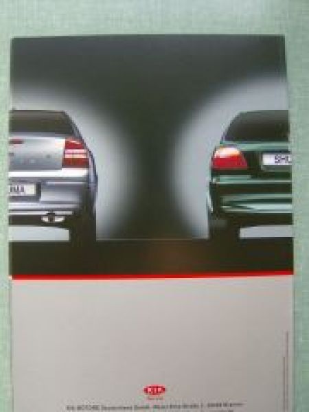 Kia Shuma Fließheck & Stufenheck 11/2000 Prospekt+Preise