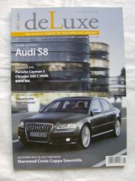 deLuxe Magazin 1/2006 Audi S8,Porsche Cayman S,