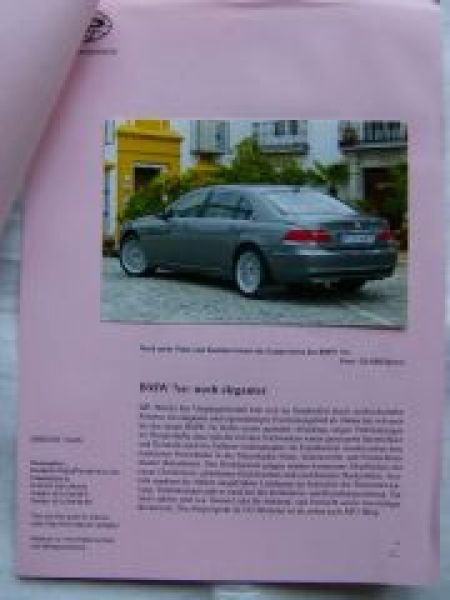 GP BMW 7er E65 E66 Facelift Presseinformation 2005