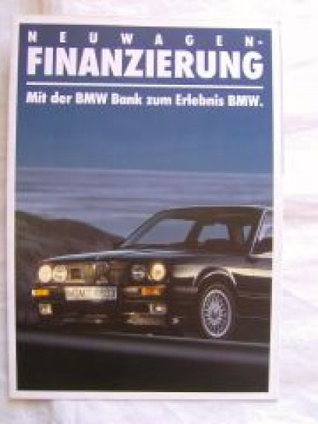 BMW Neuwagen Finanzierung E30 Bank Januar 1988