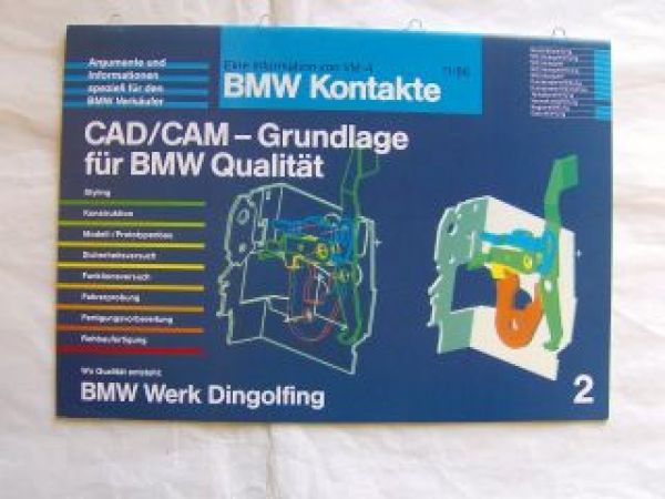 BMW Kontakte 11/1986 CAD/CAM Grundlage für BMW Qualität