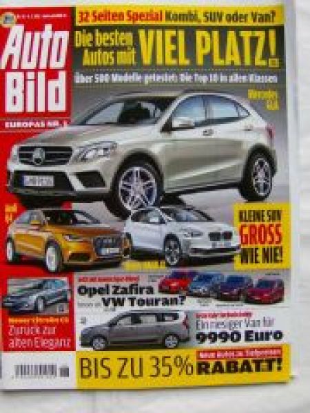 Auto Bild 18/2012 Dacia Lodgy,Grand C-Max,Zafira Tourer